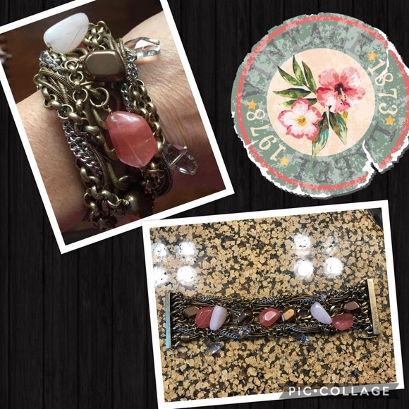 Vintage semi-precious stone bracelet - Picture 1 of 8